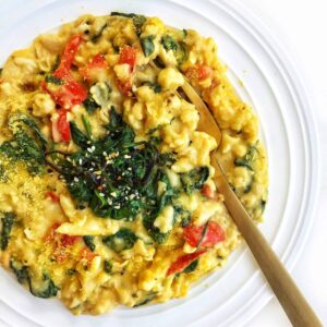 Creamy five minute cauliflower mac and cheese