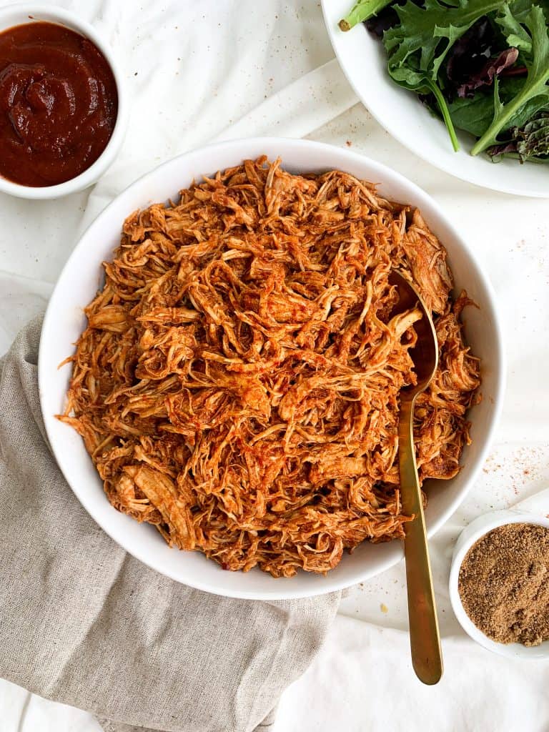 BBQ Shredded Chicken in the Instant Pot OR Crockpot