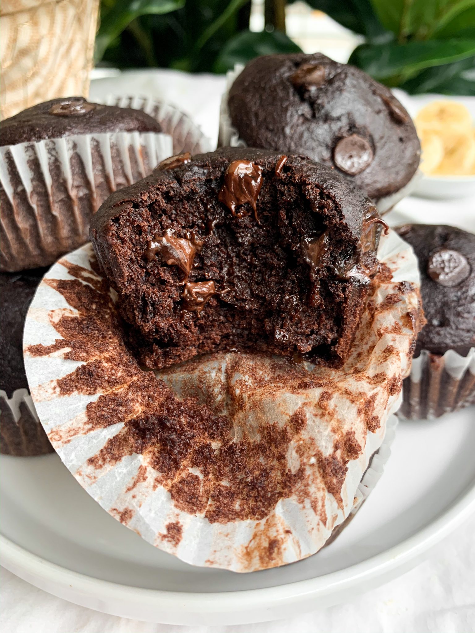 DairyFree Chocolate Banana Muffins Refined Sugar Free