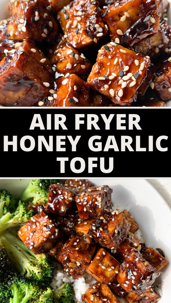 Healthy Air Fryer Tofu with Honey Garlic Sauce
