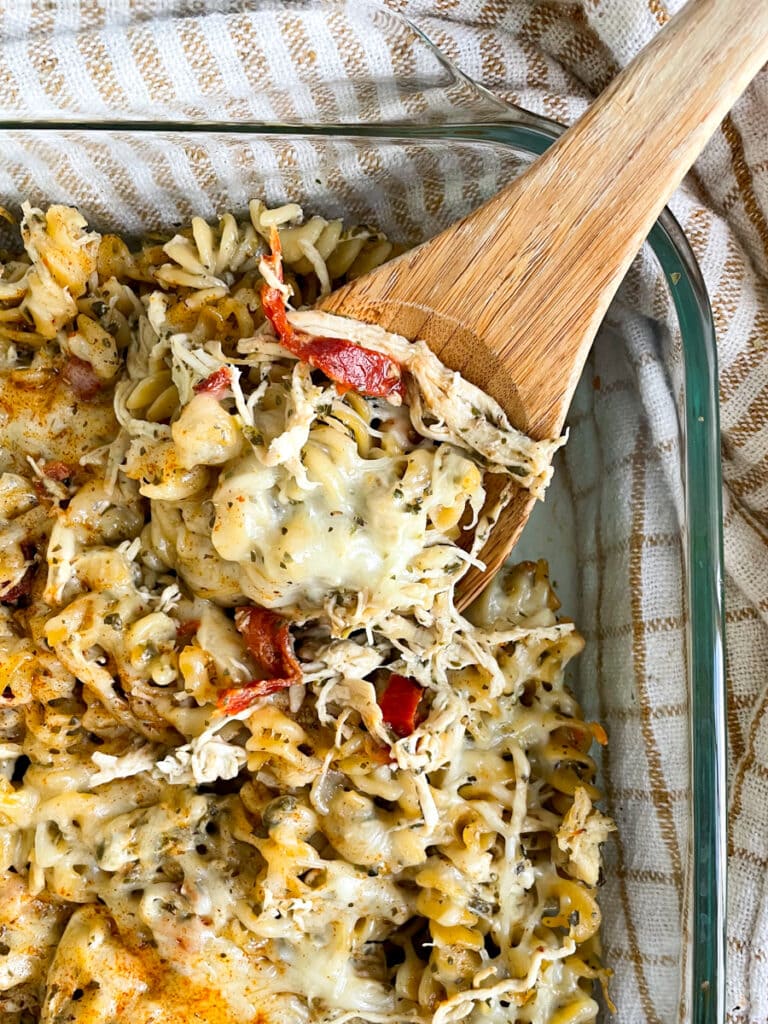 Pesto Pasta Chicken Bake