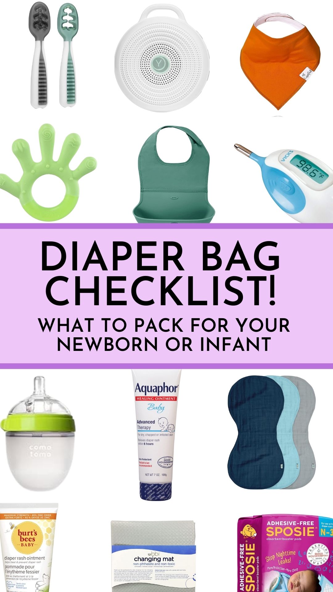 Baby Diaper Bag Checklist: Essentials to pack in your diaper bag!