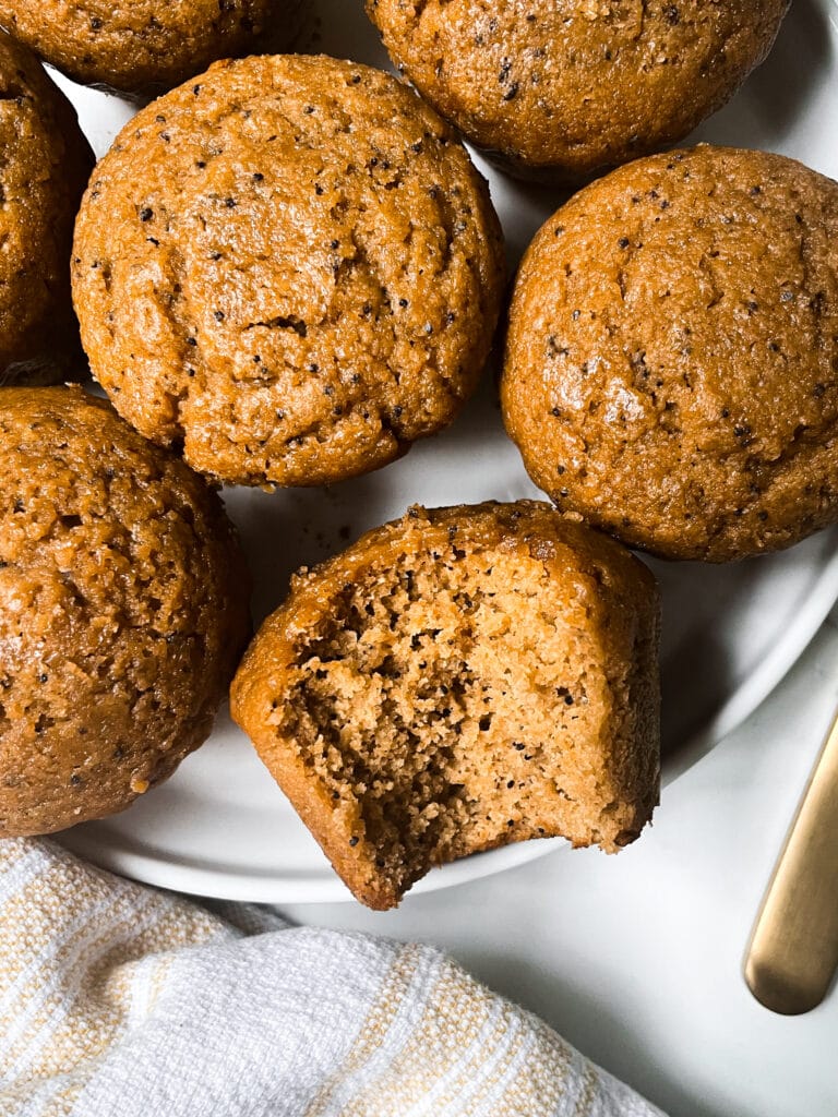 Almond Poppy Seed Muffins (Healthy)